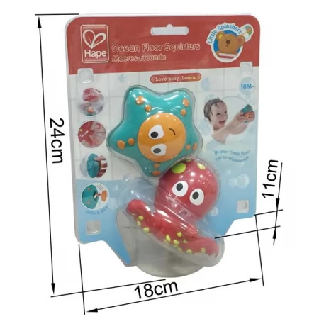 Набор игрушек для ванной и бассейна Hape Осьминог и морская звезда E0213