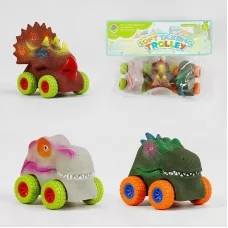 Машинки-зверюшки BabyToys 7217-4, набор 3 штуки пластмасса