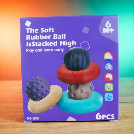 Сенсорный набор игрушек BabyToys 6 элементов разные цвета