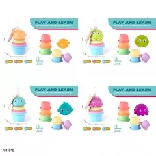 Игрушка для ванны BabyToys пирамидка с сеткой 14х9х9 см