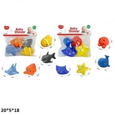 Игрушки для ванны BabyToys рыбки 4 шт разные цвета