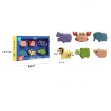 Пищаві іграшки BabyToys 508-295, 6 штук, тварини