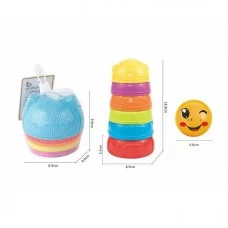 Пирамидка BabyToys 617-114 с брязкальцем, 6 штук