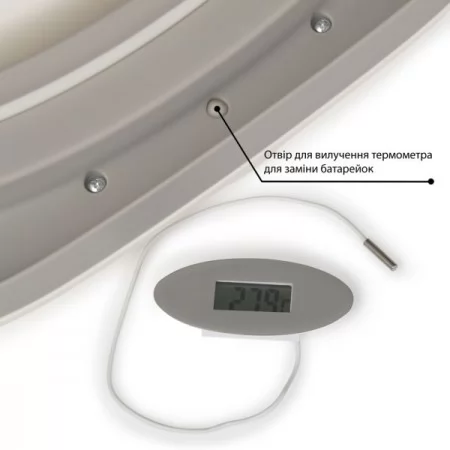 Ванночка ME 1106 T-CONTROL Gray детская, с термометром, силикон, складная, 87-51-23, серый Ванночка ME 1106 T-CONTROL Gray детская, с термометром, силикон, складная, 87-51-23, серый
