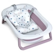 Ванночка ME 1151 PLUS Lilac дитяча, з термометром, вкладиш, силікон, складана 78,3*49,3*20,5, рожевий Ванночка ME 1151 PLUS Lilac дитяча, з термометром, вкладиш, силікон, складана 78,3*49,3*20,5, рожевий