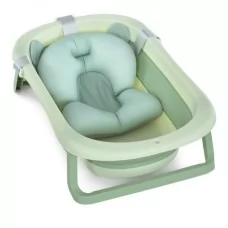 Ванночка ME 1151 PLUS Pale Green дитяча, з термометром, вкладиш, силікон, складана 78,3*49,3*20,5, зелена Ванночка ME 1151 PLUS Pale Green дитяча, з термометром, вкладиш, силікон, складана 78,3*49,3*20,5, зелена