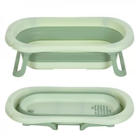 Ванночка ME 1151 PLUS Pale Green детская, с термометром, вкладыш, силикон, складная 78,3*49,3*20,5, зеленая Ванночка ME 1151 PLUS Pale Green детская, с термометром, вкладыш, силикон, складная 78,3*49,3*20,5, зеленая