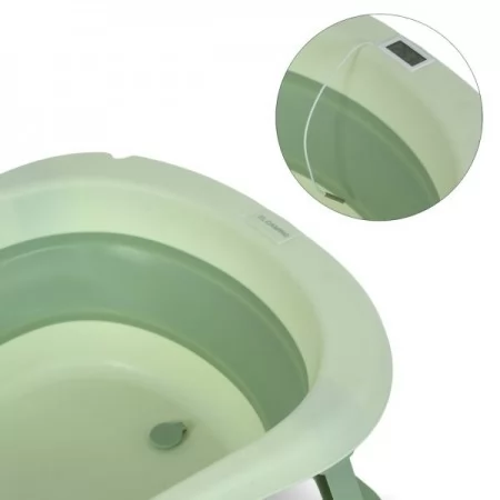 Ванночка ME 1151 PLUS Pale Green детская, с термометром, вкладыш, силикон, складная 78,3*49,3*20,5, зеленая Ванночка ME 1151 PLUS Pale Green детская, с термометром, вкладыш, силикон, складная 78,3*49,3*20,5, зеленая