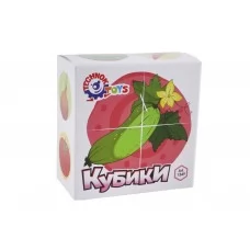 Кубики пластмассовые 4 шт, Овощи, Технок 1349