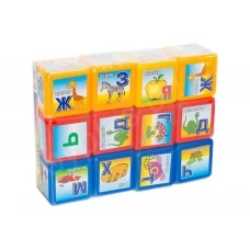 Набор кубиков 6 см Абетка украинская 12 шт MToys 06042 Набор кубиков 6 см Абетка украинская 12 шт MToys 06042