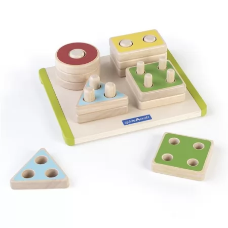 Деревянная логическая пирамидка Guidecraft Manipulatives Фигуры геометрии G6738 Деревянная логическая пирамидка Guidecraft Manipulatives Фигуры геометрии G6738