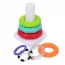 Игра PL12345-PL1100-PL201W-PL2 игровой набор, пирамидка 18см-текстурные кольца (7шт), башня-6 блоков, мяч-погремушка, радуга/радуга- 5деталей, в кор-ке, 26,5-42-10см