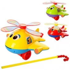 Каталка вертоліт BabyToys 0368 зі звуком і обертовим гвинтом