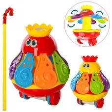 Каталка на палці BabyToys восьминіг з музикою 19см