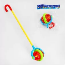 Каталка на палочке BabyToys 0518 с звонком для малышей