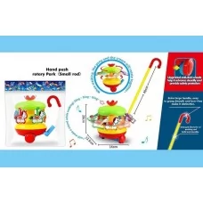 Каталка на палочке BabyToys Карусель с дзвоночком для малышей