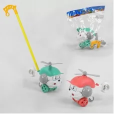 Каталка детская вертолет BabyToys 198-19 с дзвоночком Каталка детская вертолет BabyToys 198-19 с дзвоночком