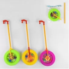 Каталка BabyToys 306 на палочке с пищалкой, 3 цвета