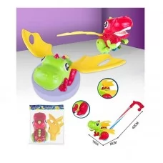 Каталка динозавр на палочке BabyToys с звоночком