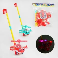 Каталка на палочке BabyToys 8555 В с подсветкой и звонком