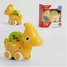 Каталка на палочке динозаврик желтая BabyToys HE 8007
