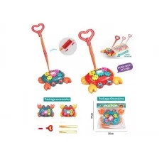 Каталка на палочке BabyToys Краб с движущимися клешнями и шестернями Каталка на палочке BabyToys Краб с движущимися клешнями и шестернями