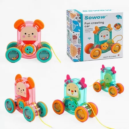 Каталка на паличці BabyToys SW 70-2 Ведмедик з шестернями та звуком