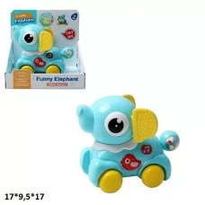 Каталка слоненя 66006 на мотузці батар.муз.світ.кор.17*9,5*17 