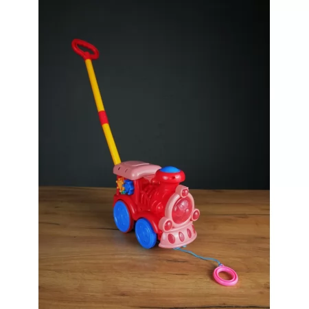 Каталка на палочке BabyToys 8525 пластмассовая разноцветная Каталка на палочке BabyToys 8525 пластмассовая разноцветная