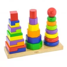 Набор деревянных пирамидок Viga Toys Три фигуры 