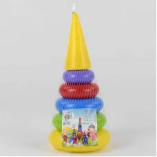 Детская пирамидка M Toys Конус 5 колец пластмассовая