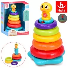 Детская пирамидка BabyToys 2101 Уточка со звуком и светом