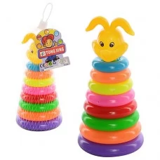Пирамидка развивающая BabyToys NT6663A с разноцветными кольцами Пирамидка развивающая BabyToys NT6663A с разноцветными кольцами