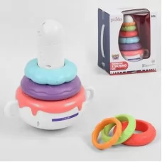 Пірамідка дитяча BabyToys RT 663 зі звуком різнокольорова