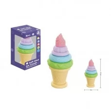 Пирамидка детская BabyToys 1133 с пищалкой, 5 элементов