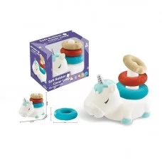 Пирамидка детская BabyToys Единорог 3 кольца пластмасса