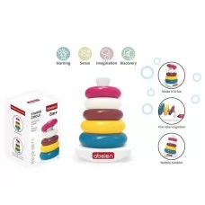 Детская пирамидка BabyToys 52042 разноцветная 5 колец