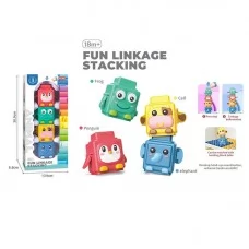 Детская пирамидка BabyToys с движущимися животными высота 31 см