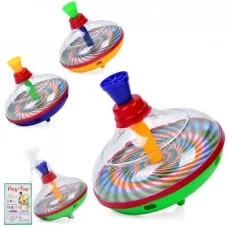Детская юла BabyToys 850-1 15см разноцветная пластиковая