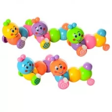 Заводна іграшка гусениця BabyToys 618, пластик, мікс кольорів