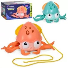 Заводна іграшка восьминіг BabyToys QC23Y на шнурку Заводна іграшка восьминіг BabyToys QC23Y на шнурку