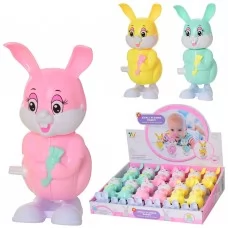 Заводная игрушка зайчик BabyToys A780-30, 12,5 см, пластик