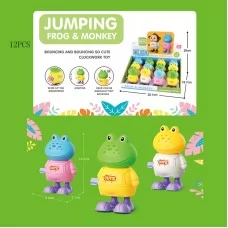 Заводная игрушка BabyToys Жабеня 662-47A разноцветная 3 колеса