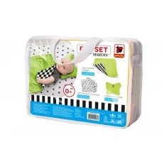 Текстильний набір зелений Bed Set Newborn, подушка, ковдра, простирадло Macik MC 110512-08