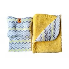 Текстильний набір Сонечко жовте Bed Set Newborn, подушка, ковдра, простирадло, Macik MC110612-10