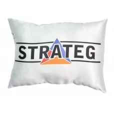 Подушка Ваше фото або ваше лого чорна з нанесенням сублімації 26х35 см Strateg 60704