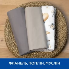Набір пелюшок Piccolino Rabbits, 80х100 см, 3 шт. арт. 202507.01.4 колір Бежевий Набір пелюшок Piccolino Rabbits, 80х100 см, 3 шт. арт. 202507.01.4 колір Бежевий
