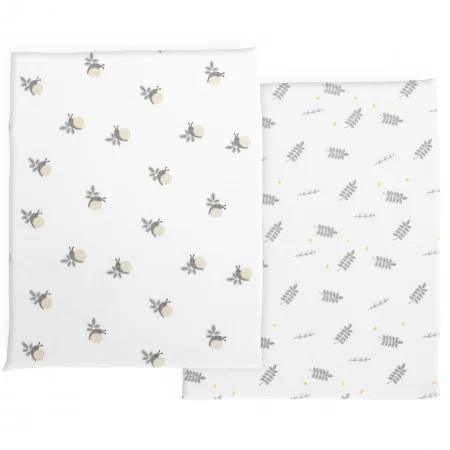 Простынь на резинке Chicco Next2Me Twins Bamboo, 44x76 см, 2 шт. арт. 01126 цвет Белый