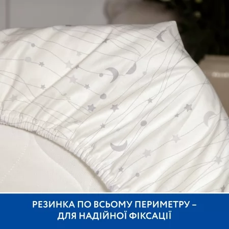 Простирадло на резинці Piccolino Sweet Dreams, 70х100 см, поплін арт. 202507.06.2 колір Білий