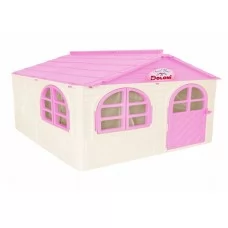 Домик детский со шторками светло-розовый в коробке, Doloni Toys 02550/24